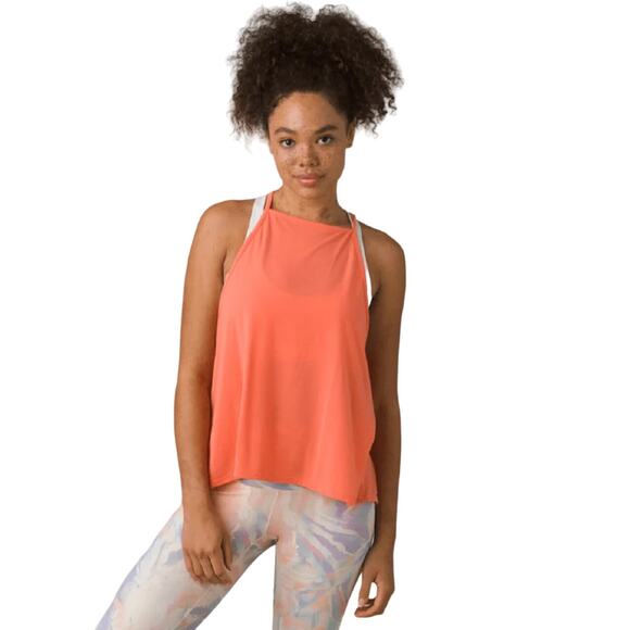 Prana Equator Tank Top Size S in Hyper Coral NWT - Picture 2 of 11